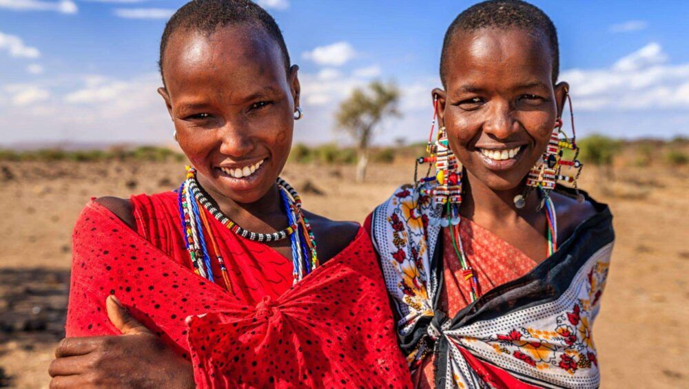 Portrait of African women from Maasai tribe